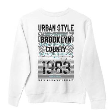 Imagem de Blusa de Moletom Gola Redonda Estampado Algodao Blusa de Frio Sem Capuz Para Motoqueiro Entregador-Unissex