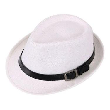 Imagem de Chapéu De Palha Praia  Fedora Malandro COM DETALHE CINTINHO PRETO - oe