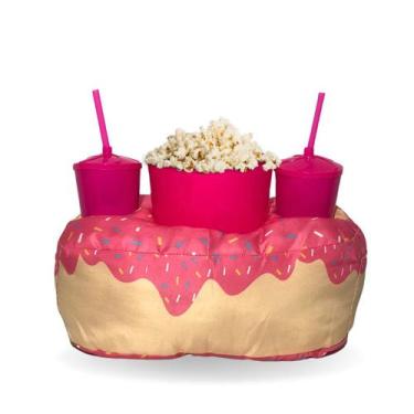 Imagem de Almofada Porta Pipoca Casal Donuts - Cine Couple, Rosa