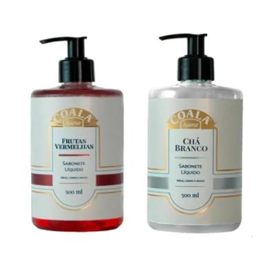 Imagem de Kit Sabonete Líquido para Mãos, Corpo e rosto Coala Chá Branco e Frutas Vermelhas 500ml (02 unidades)