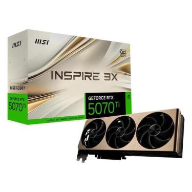 Imagem de Placa de Vídeo MSI GeForce RTX 5070 Ti 16G INSPIRE 3X OC PLUS NVIDIA G