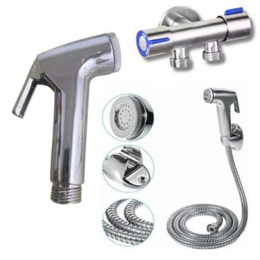Imagem de Ducha Higiênica Super Prática + Registro 2 Saídas De 1/2 - oem
