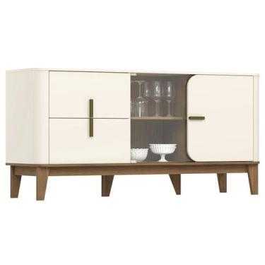 Imagem de Balcao Buffet 2P 2G 165 cm Rael Off White Nature Henn, Off White Natur
