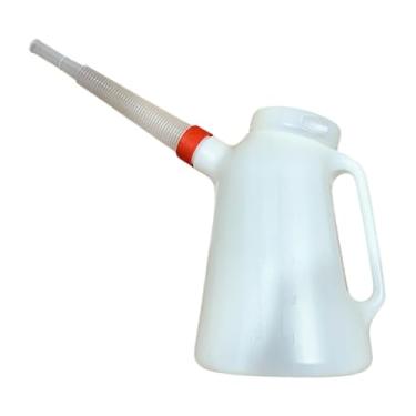 Imagem de QccHieUs Pote de óleo de óleo de medição de óleo de medição de óleo Robusto com escala com lata universal à prova de vazamentos para o carro do veículo, 5l