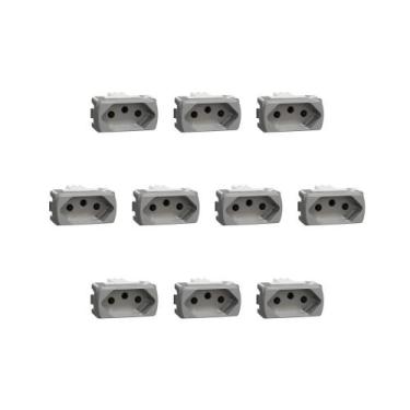 Imagem de Kit 10 Modulos Tomada 20A Alumínio Miluz S3B70352 Schneider