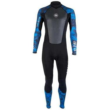 Imagem de Roupa de Mergulho Wetsuit Aqua Lung Hydroflex Fullsuit 3mm Preto/Azul - Masculina