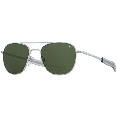 Imagem de Óculos de sol AO Original Pilot – Lentes de vidro SkyMaster – Hastes baionetas, Silver / True Tone Green Lens, 57-20-140 B48