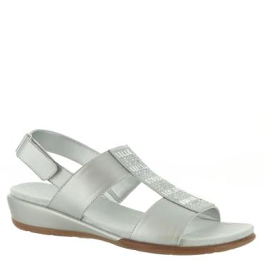 Imagem de Easy Spirit Sandália feminina Hazel Wedge, Prata 040, 10 Wide