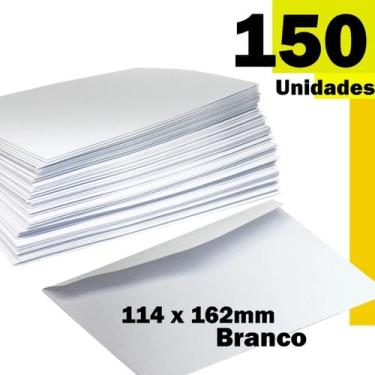 Imagem de Envelope comercial branco, lisa, cartas, tradicioanal, scrity 150 unid