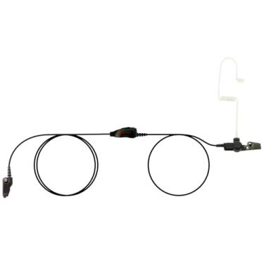 Imagem de Fone de ouvido com tubo acústico EH com kit de vigilância PTT e microfone para rádios Kenwood NX-200 NX-210 NX-300 NX-3200 NX-3300 NX-3400 NX-410 NX-411 NX-5200 NX-5300 NX-5400. Cabeça de tubo