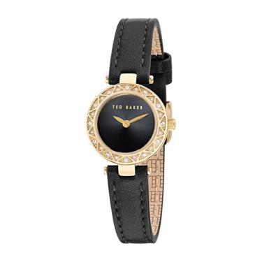Imagem de Ted Baker Jolyye Relógio feminino com pulseira de couro preto, Preto, BKPJLS502-AMZUK