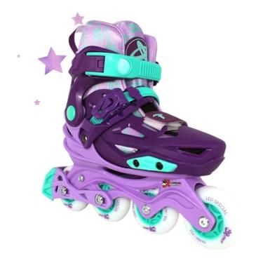 Imagem de Patins Traxart Infantil X-light Roxo Rodas LED - 68/70mm ou 70/72mm ABEC-9