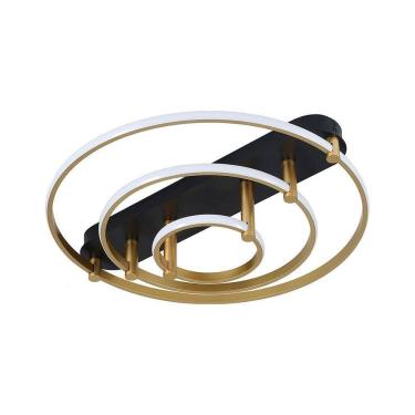 Imagem de Plafon Skylight Listo 3106m Led Bivolt Preto-dourado