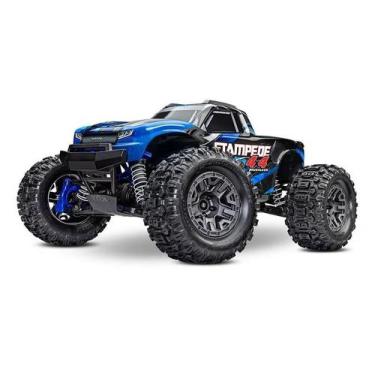 Imagem de Automodelo Traxxas 1/10 Stampede 4WD BLX TQI Off Road, Preto, Azul