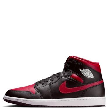 Imagem de Tênis masculino Air Jordan 1 Mid (DQ8426-067, preto/branco e vermelho), Preto/branco Summit/vermelho universitário, 39