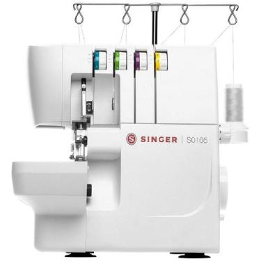 Imagem de Máquina de Costura Singer 1300 Pontos 105W Overloque 23267, Branco, 11