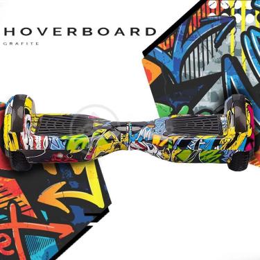 Imagem de Hoverboard Infantil Skate Elétrico Arte Urbana Led Grafite