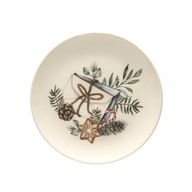 Imagem de Prato De Sobremesa Copa E Cia Aquarelle Em Cerâmica Memórias De Natal