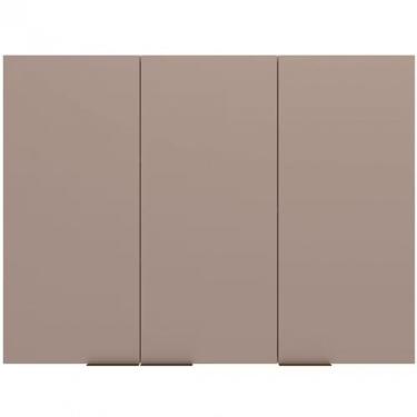 Imagem de Armário Aéreo Bartira Cristal Mdp 15mm Com 3 Portas E 3 Prat Lâmina Mel/nude