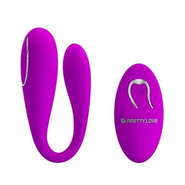 Imagem de Vibrador Para Casal Controle 12 Vibrações Com Detalhe Metal - Pretty Love - Algernon - Rosa
