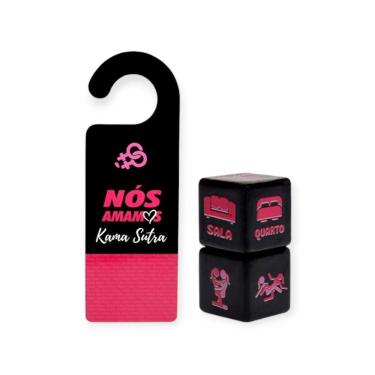 Imagem de Aviso De Porta Com Dados Eróticos Nós Amamos Kama Sutra Lésbico Diversão Ao Cubo Colorido