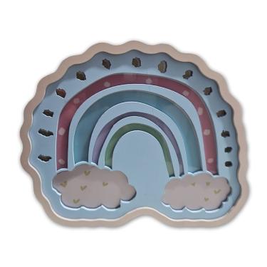 Imagem de Luminária De Mesa Placa Painel Infantil Animaizinhos Decor Arco-íris