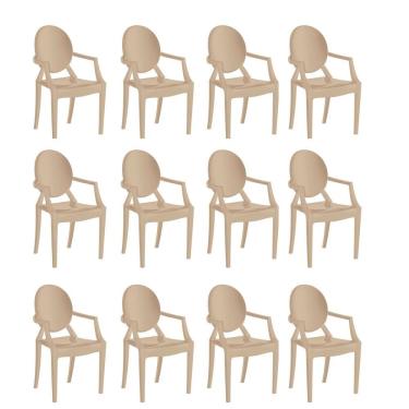 Imagem de Conjunto 12 Cadeiras Wind Plus 92,5cm X 53,9cm X 56,3 Capuccino