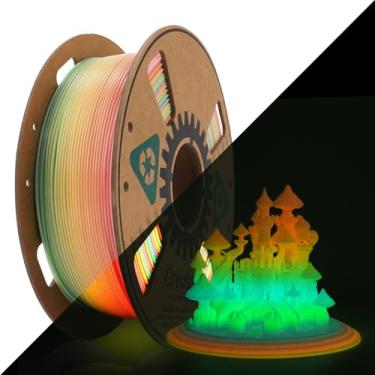 Imagem de Creator Filamento Pla Luminoso Que Brilha No Escuro 1,75Mm 1Kg - De Impressora 3D Alta Velocidade, Arco-Íris, Pla+ Baixa Deformação Para A Maioria Das Impressoras