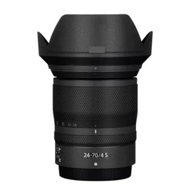 Imagem de Camerea Lens Skin Anti-Scratch Adesivo para Nikon Z 24-70mm F4S Revestimento Vinly Película Protetora Corpo Decalques Capa 24-70 4 (Couro Preto)