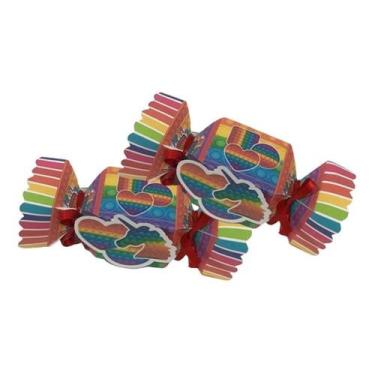 Imagem de 10 Caixa Bala Kit Festa Pop It, Kit Fidget Toy - Vermelho - Kibunitinh