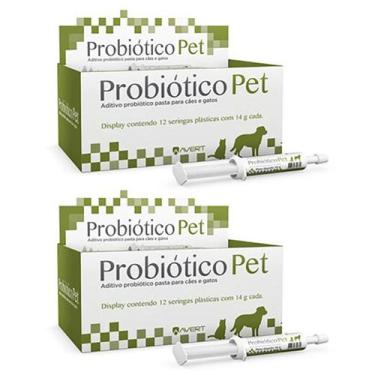 Imagem de Combo 2 Unidades Probiotico Pet 14G suplemento Cães e Gatos - Avert
