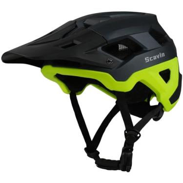 Imagem de Scavin Capacete De Bicicleta Para Adultos, Certificado Pela Mountain Road Bicyle, Ajustável, Ciclismo Mtb, Com Viseira Removível E Interior Em Espuma Eps, Proteção Contra Impactos Homens Mulheres (T