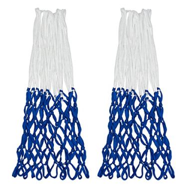 Imagem de Sanung Rede De Basquete, Poliéster Leve E Resistente Ao Desgaste, Com 12 Laços, Para Substituição Em Uso Doméstico, Adequada Aros Tamanho Padrão, Fácil Montar, Conjunto 2