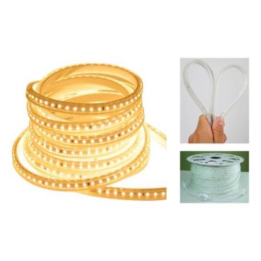 Imagem de Mangueira Chata Led 2835 120 Leds/m Rolo 100m + 5 Conectores