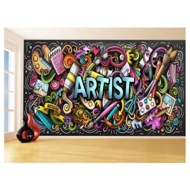 Imagem de Papel De Parede 3D Arte Artist Pintura Desenho 3,5M Tra121 - Você Deco