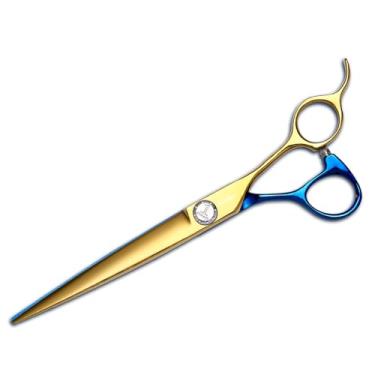 Imagem de SnipStar 7 polegadas Pet tesouras retas VG10 liga de aço corte tesouras para cuidados de cães