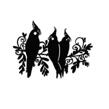 Imagem de Placa Decorativa Calopsitas - ArteLaser