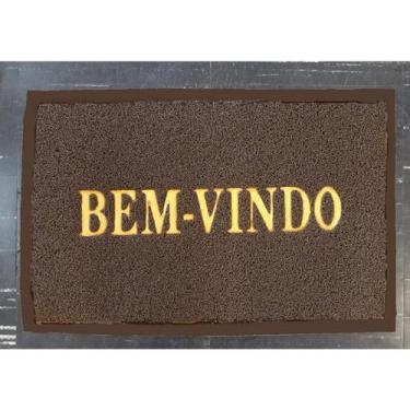 Imagem de Tapete de porta capacho bem vindo emborrachado e antiderrapante - CAME