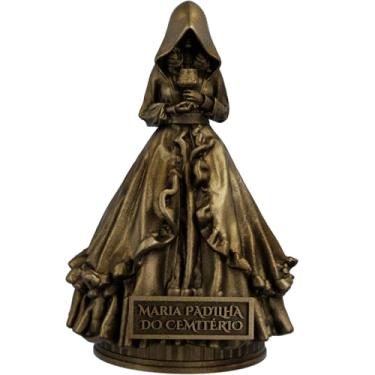 Imagem de Estátua Pombagira Maria Padilha do Cemitério Imagem Umbanda Candomblé (Cor Ouro Velho)