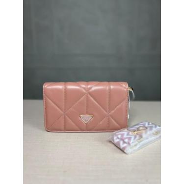 Imagem de Bolsa Feminina Média Transversal Fechamento Duplo Sintético - MissDong