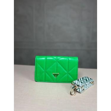 Imagem de Bolsa Feminina Média Transversal Fechamento Duplo Sintético - MissDong