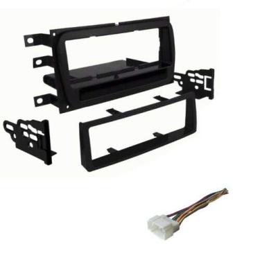 Imagem de Kit de montagem de painel estéreo para carro e conjunto de chicote de fios para instalar um rádio de reposição de tamanho Din único para Suzuki Aerio 2005 2006 2007