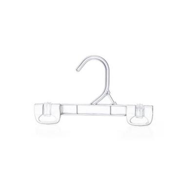 Imagem de Cabide para Saia/calça bebê c/clips de Plástico 20 cm kit Ioplast, Nat
