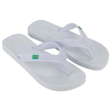Imagem de Chinelo Masculino Ipanema Anatômico Bandeirinha Confortável, Branco, 4