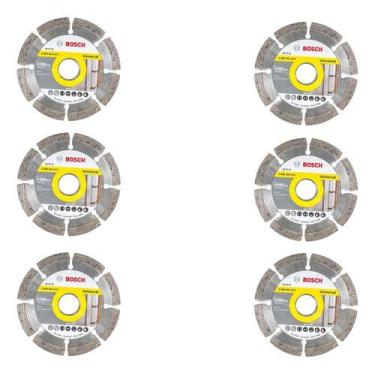 Imagem de Kit 6 Discos Diamantados 105mm Segmentado Bosch