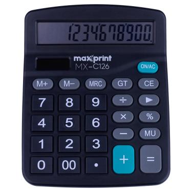 Imagem de Calculadora de Mesa 12 Dígitos Maxprint MX-C126 Preta