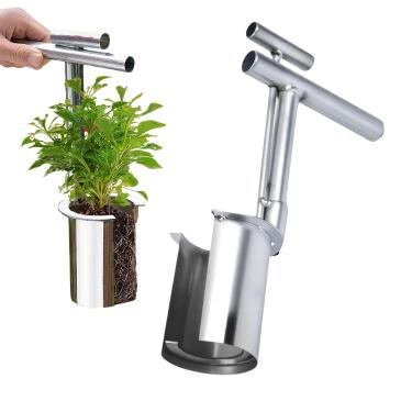 Imagem de XONYOOM Ferramenta de plantador de bulbos Ferramenta de transplantador de jardim para escavação, gramado e jardim, plantas e árvores frutíferas, transplantador de sementes, ferramentas de plantio de