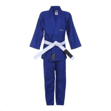 Imagem de Kimono Infantil Naja Heroic para Karatê Judô Jiu Jitsu Kids, M0, Azul,