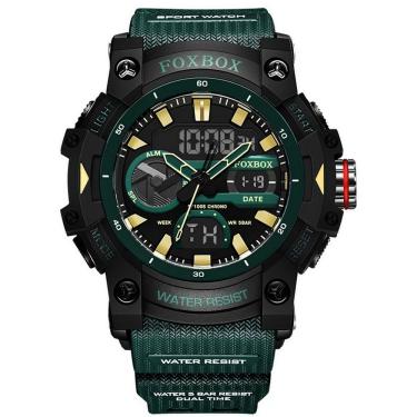 Imagem de Relógio De Quartzo Masculino Esportivo Digital Led 5atm A Prova D´agua Verde