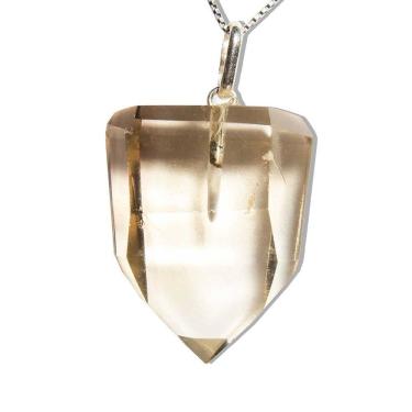 Imagem de Colar Pontinha Pedra Citrino 25mm Montagem Prata 950